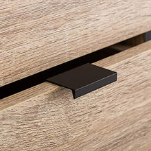 Lolahome - Sinfonier Natural Industrial con 4 cassetti in Legno e Metallo, 40 x 35 x 100 cm