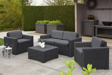 Allibert 192879 Lounge Divano da 2 posti, Aspetto Rattan, in plastica, Colore: Grafite