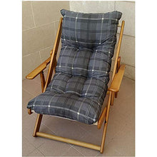 LMWB Poltrona Relax, 3 Posizioni in Cuscino Imbottito in Legno Pieghevole - Grigio Scuro