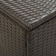 OUSEE Baule da Giardino in Polyrattan 100x50x50 cm Marrone
