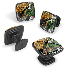 Dragon Tiger Pomelli per Porta Set di 4 Pomelli per Mobili Manopole per Cassetti Cucina Armadio Vetro