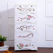 ZYJ Combinazione Armadio, in plastica Stile Cinese Plum Blossom Cassetto Armadio per Bambini Armadio Guardaroba,4layers