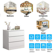 RR-YRN Comodino Bianco Comodino, Armadietto da 3 Cassetti, Semplice Comodino Moderno E Comodo, Comodino, Mobili da Camera da Letto Comodino, 60 * 42 * 67 Cm