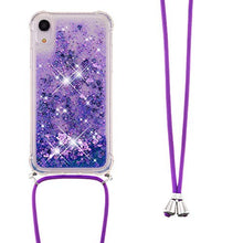 Custodia protettiva in silicone e TPU con cordino per iPhone XR (6,1 pollici) (viola)