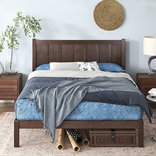 ZINUS Adrian 31 cm Letto in legno con testiera | Base in legno massello | Supporto per doghe in legno | Facile da montare | 140 x 190 cm | Stile rustico