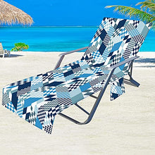sdfsa - Telo coprisedia da spiaggia con tasche laterali in spugna, per piscina, chaise longue e chaise
