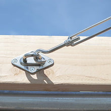 Tebery KIT di FISSAGGIO e INSTALLAZIONE per TENDA a VELA PARASOLE | 4 piastre di ancoraggio da parete | 2 tenditori e 2 moschettoni |16 boulon d'expansion | Acciaio zincato inox resistente