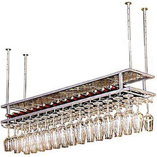 FWZJ Wine Lovers/Wine Rack Ceiling Wine Racks Hanging Wine Glass Holder Vintage Wine Bottle Holder Rustic Wall Mounted Wine Holder Stemware Holder| Adjustable Height Floating Wine