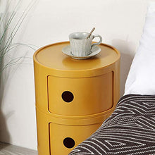 YLKCU Comodini Round Home Tavolino da caffè a 4 Livelli Comodino Armadio Laterale Camera da Letto Balcone Mobili Decorativi, Ginger