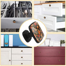 fiore Pomelli per Porta Set di 4 Pomelli per Mobili Manopole per Cassetti Cucina Armadio Vetro