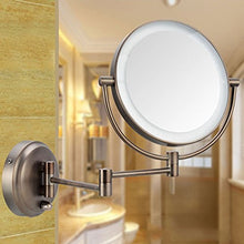 Dongyd Specchio d'ingrandimento di vanità del bagno 3X, specchio a due lati specchio a parete rotondo di trucco a due lati Specchio cosmetico a due lati, girevole 360 °, braccio estensibile per la c