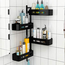 DZHTWSRYGR Bathroom Corner Shelf Bathroom Shelves, Bathroom Wall-Mounted Perforation-Free Storage Rack