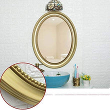 AJH Specchi da Bagno Specchio da Parete Specchio per Trucco da Trucco Specchio da Bagno a Parete Specchio da Bagno Ovale con Cornice in ABS Specchio Decorativo impermeabi