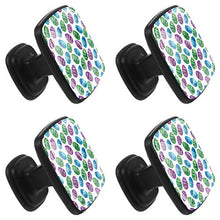 Watercolor Easter Day Pomelli per Porta Set di 4 Pomelli per Mobili Manopole per Cassetti Cucina Armadio Vetro
