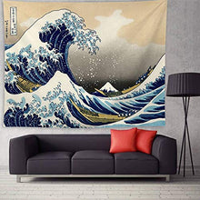 Fgyhty Sea Wave Tapestry Beach Wall Hanging Stile del Giappone Arts Ocean Coperta Poliestere Home Decor