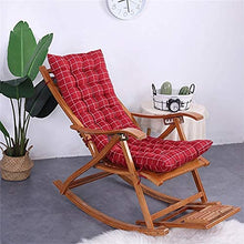 eewopjkj Cuscino per Lettino Supporto per Schienale Alto Addensare Cuscino per Sedia Relax Extra-Large Cuscino reclinabile Cuscini per Sedia a Dondolo Cuscini da Giardino-Rosso-a 48x120cm