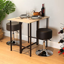 BigBuy Home Sgabello Nero Metallo Ecopelle (38,5 x 39 x 57-67 cm)