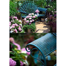 Sedile per Sedia da Giardino in Ferro Battuto Rustico in Metallo in Ferro Battuto per Esterni Design in Piuma di Pavone