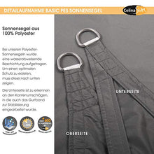 CelinaSun Tenda Parasole a Vela Giardino Balcone Poliestere Basic PES Idrorepellente Rettangolare 2 x 3 m Antracite