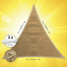 Windhager 10963 Tenda a vela triangolare Patio 3,5m canna colore