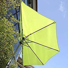 Ombrelloni Ombrello Semi Rotondo da 9 Piedi / 10 Piedi Mezzo, Manovella Verde con Struttura in Metallo, per Piccolo Terrazzo Balcone Giardino (Size : 3m×2.4m/9.8ft×7.9ft)