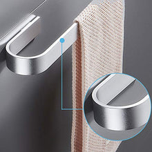 Portasciugamani da Senza Foratura,Anello Portasciugamani Autoadesivo,Portasciugamani a Forma di U,Portasciugamani Resistente,Adatto per Bagno, Cucina,Balcone,ecc,Argento(25 cm,Senza Colla)