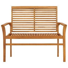 E E-NICES Panca da Giardino 112 cm in Legno Massello di Teak