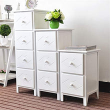 Comodino Comodino Armadio Camera da Letto Comodino Doppio cassetto Comodino Semplice Bianco Arredamento Moderno (Color : White, Size : Four Floors)