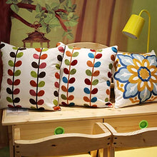 Print Cuscino Decorativo in Cotone per Divano con Finestra Ricamato sul Divano