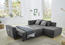 AVANTI TRENDSTORE - Aldo - Divano ad Angolo in Microfibra Grigio con Funzione Letto e cassettone Integrato, Cuscini compresi. Dimensioni Lap 254x87x208 cm - Arredi Casa