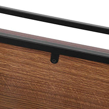 Cikonielf - Scaffale per vino da parete, design industriale, con ripiano per vino, 79 x 30 x 66 cm