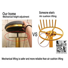 Sgabelli da Bar Sedia Sgabelli da bar, colazione pranzo Sgabelli Con Chrome poggiapiedi e base, a 360 ° Ascensore girevole meccanica con la parte posteriore flanella Bar Stool, gamba d'oro sgabello da