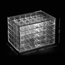 ZCY Organizer per Decorazioni per Unghie a 5 Livelli 120 Lattice Acrilico Trasparente Accessori per Gioielli per Unghie Portaoggetti Scaffali Espositori Espositore per Colla Dipinta, C