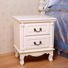 AINIYF Comodino 2 Livelli Lati Comodino Comodino Contenitore Comodino Camera da Letto Armadio Moda mobili Comodino Classico Stile di Lusso Bianco (Color : Ivory White)