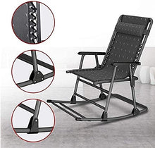 Sedia a dondolo pieghevole da giardino, con poggiatesta ergonomico, peso massimo 160 kg