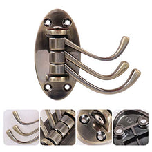 OUNONA Gancio Girevole da Parete con 3 Ganci in Bronzo