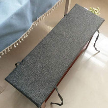 Xpnit - Cuscino per panca da giardino con cerniera, cuscino da pavimento Tatami, cuscino da pavimento per 2-3 posti, in rattan, per interni (80 x 30 cm, grigio scuro)