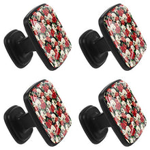 Teschio rosa Pomelli per Porta Set di 4 Pomelli per Mobili Manopole per Cassetti Cucina Armadio Vetro
