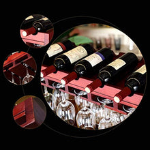 NSYNSY Portabottiglie a soffitto Portabottiglie a Parete Portabottiglie | Portabottiglie e Bicchiere | Arredamento per la casa e la Cucina | Rack di stoccaggio | Espositore per Decorazioni da Bar |