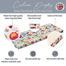 Celina Digby® - Cuscino impermeabile a 3 posti, con imbottitura in schiuma morbida (144 x 54 x 6 cm), motivo floreale