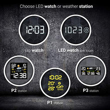 Specchio Rotondo LED Deluxe Controluce LED | 80 cm | London - Accessori aggiuntivi - Orologio a LED/Stazione Meteo | Personalizza Specchio per Bagno