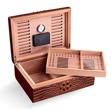 XZJJZ Leather Cigar Box di stoccaggio - Versatile Forte Resistente all'Uso di Tenuta buona Cigar Humidor Cigar Box (Color : Black)