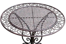 Mobili da Giardino Set Giardino Tavolo e 2 sedie in Metallo Antico Stile Marrone