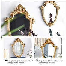 WINOMO Retro Hanging Specchio Trucco di Bellezza Specchio Specchio del Bagno Specchio della Decorazione della Casa Ornamento D' Oro