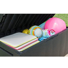 Deuba Keter Baule da Giardino Capri 123x53x58cm 305L Contenitore cassapanca Esterno terrazza Balcone