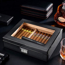 Adesign Cigar Box Mellow Legno di Cedro Cigar Humidor del Modello in Fibra di Carbonio Cigar Box Portatile Grande capacità Cigar Humidor