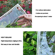 GGYMEI Telo Impermeabile Esterno, Telone Impermeabile Trasparente Perforato Compresse di Plastica Trasparente Antietà Molto Adatto for Giardino, Tettoia, Copertura Balcone