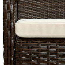 vidaXL Sedia da Giardino con Cuscino in Polyrattan Marrone
