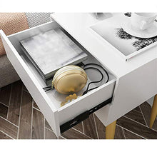 Comodini Comodino Comodino con 2 Bagagli cassetto Singolo Comodino gabinetto Comodino (Color : White, Size : 40x41.5x59cm)