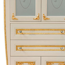 Shop Chic Colonna Bagno barocca con Maniglie Dorate e Decorazioni in Foglia Oro